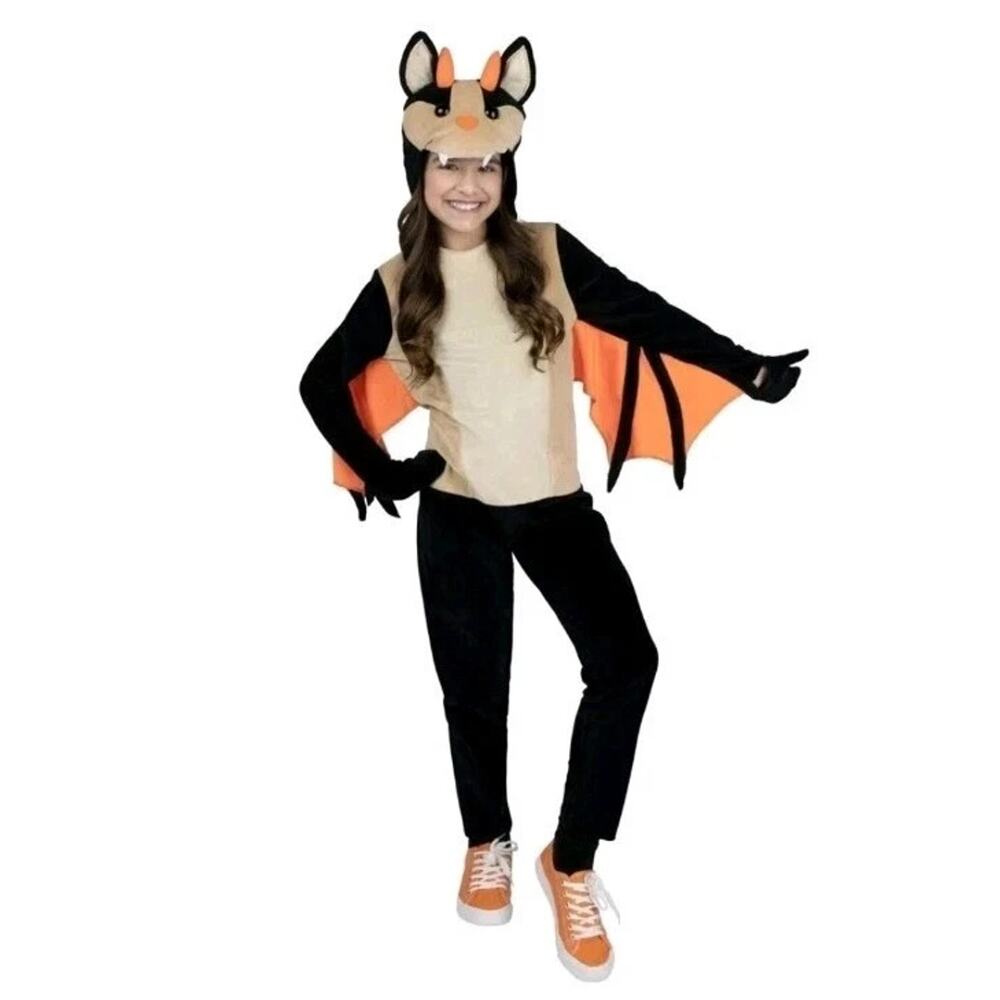 Adopt‎ Me Bat Dragon Kids Hooded Jumpsuit Halloween Costume 6/6X Small New